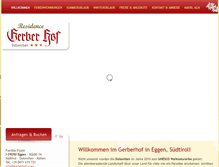 Tablet Screenshot of gerberhof.com